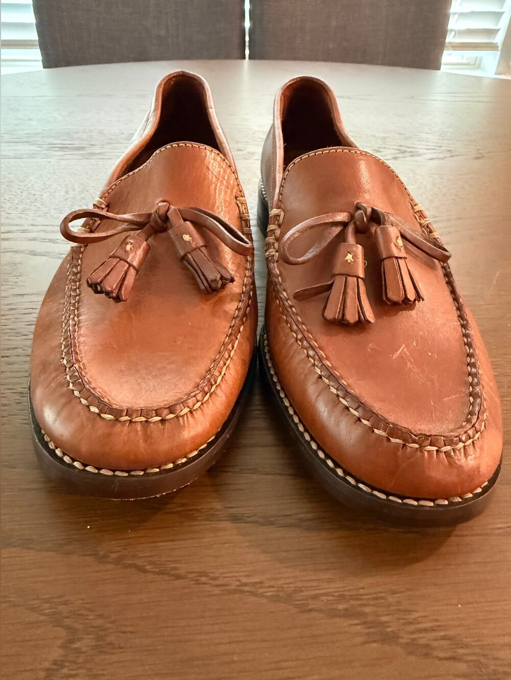 Vintage Cole Haan Brown Leather Tassel Loafer Size 7.5